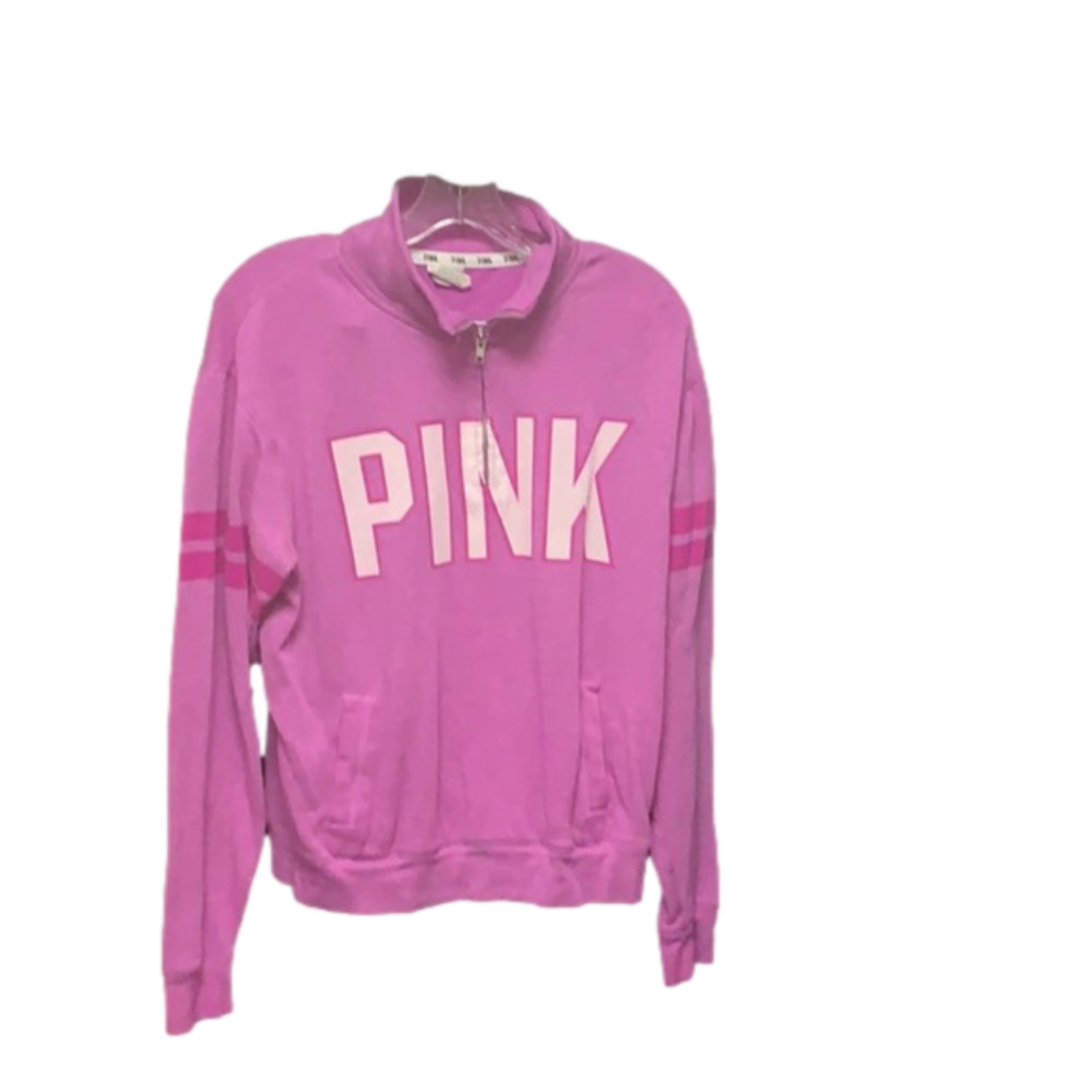 VS Pink 3/4 Zip Neck Sweatshirt